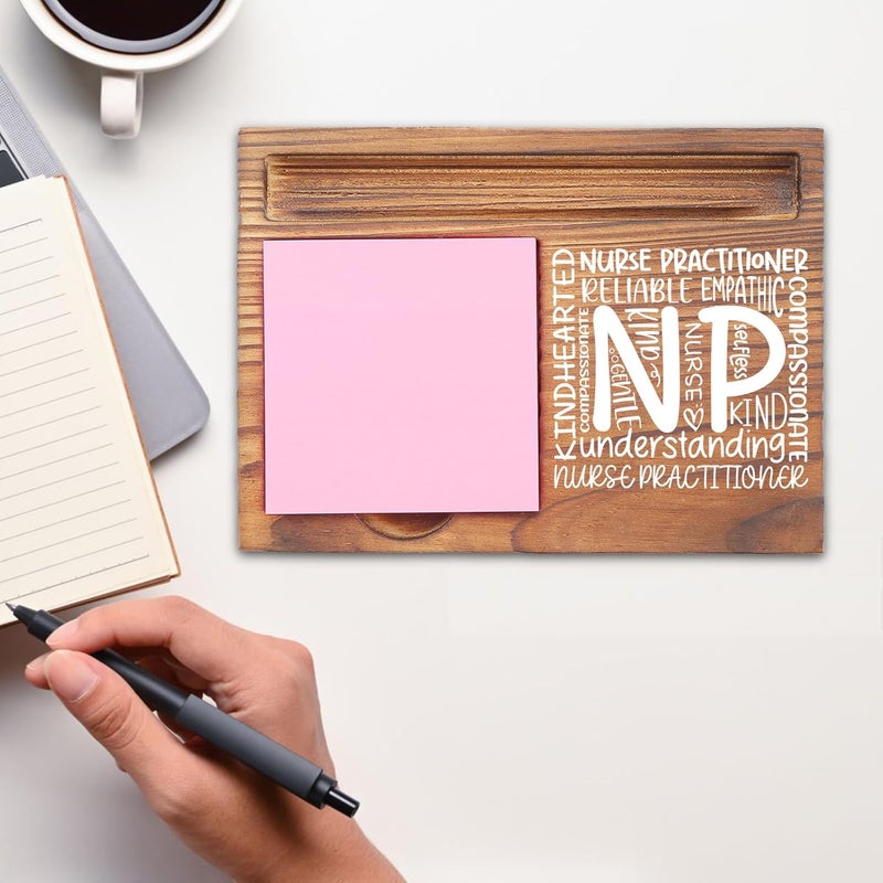 EFFJNSG Nurse Practitioner Appreciation Gifts Compassionate Quote Healthcare Worker Medical Student Graduation Nursing Nurse Week Thank You Gift NP Desk Self Stick Note Pad Holders EDP217 - Image 3